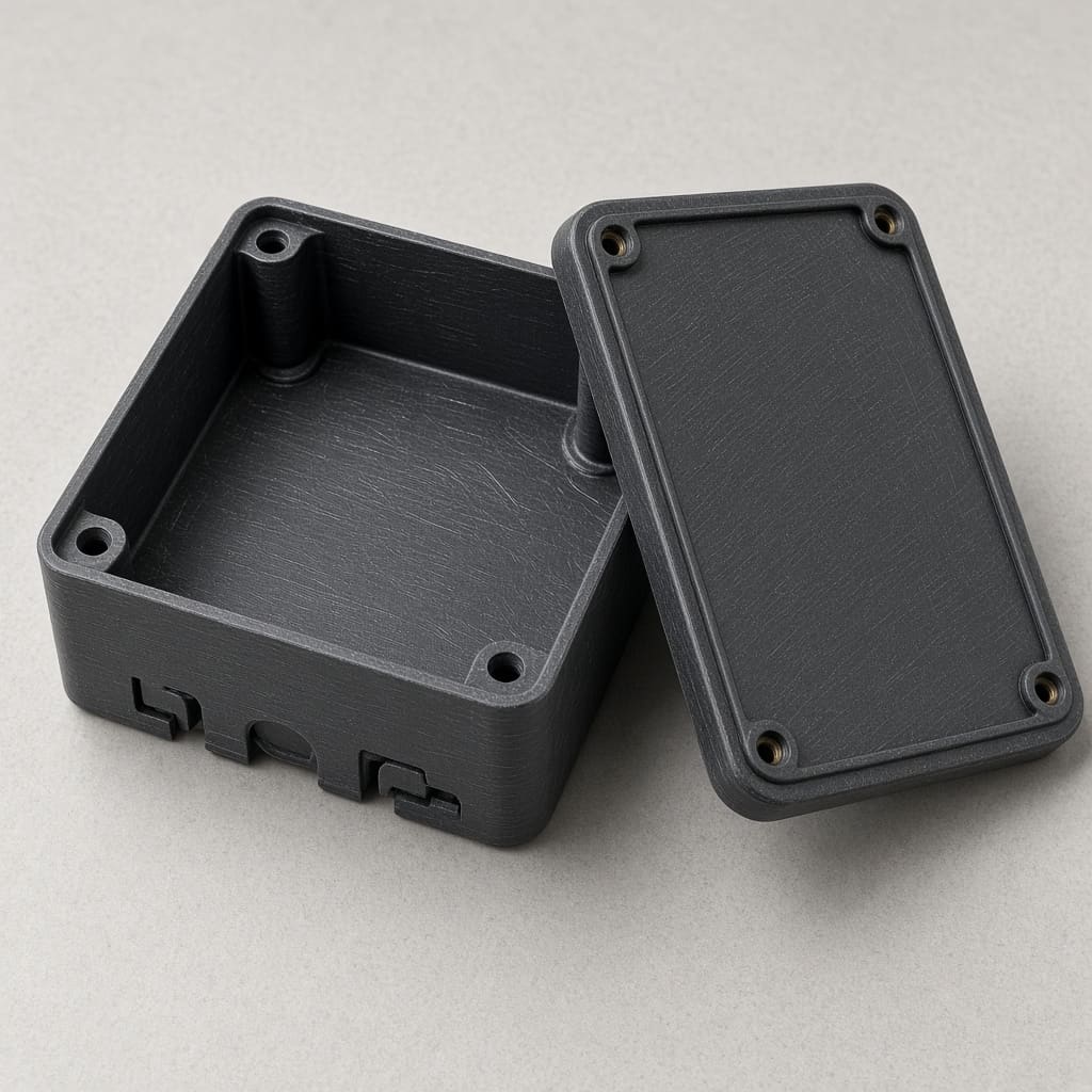 ABS indoor junction box OEM wholesale — sanded black shell and lid