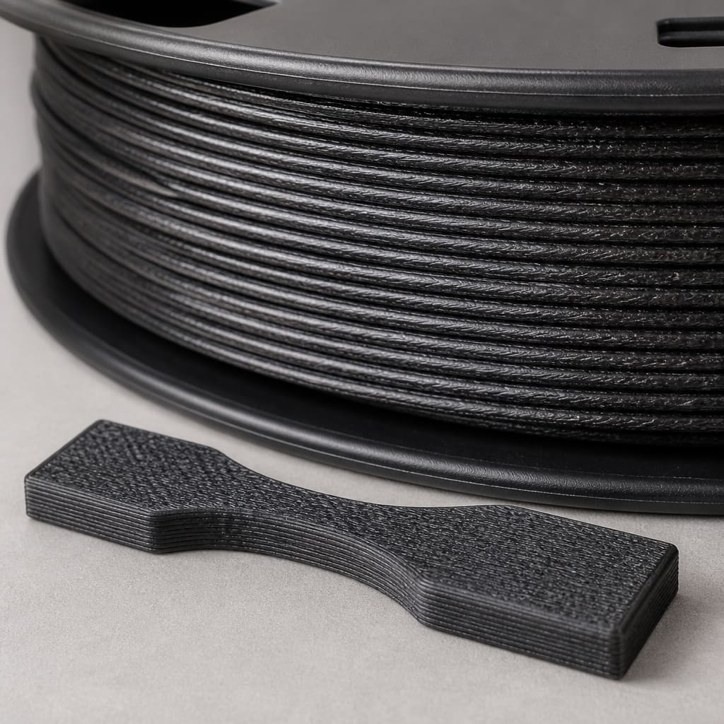 CF PETG carbon fiber texture filament sample