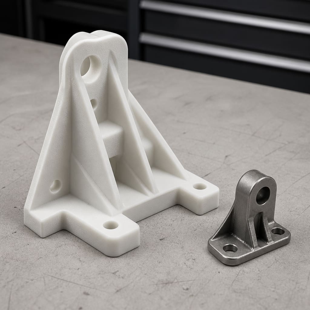 White GF PETG industrial mounting bracket OEM print wholesale