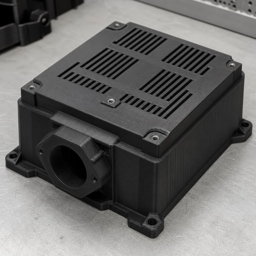 PC high-heat electronics housing OEM wholesale — vented polycarbonate enclosure
