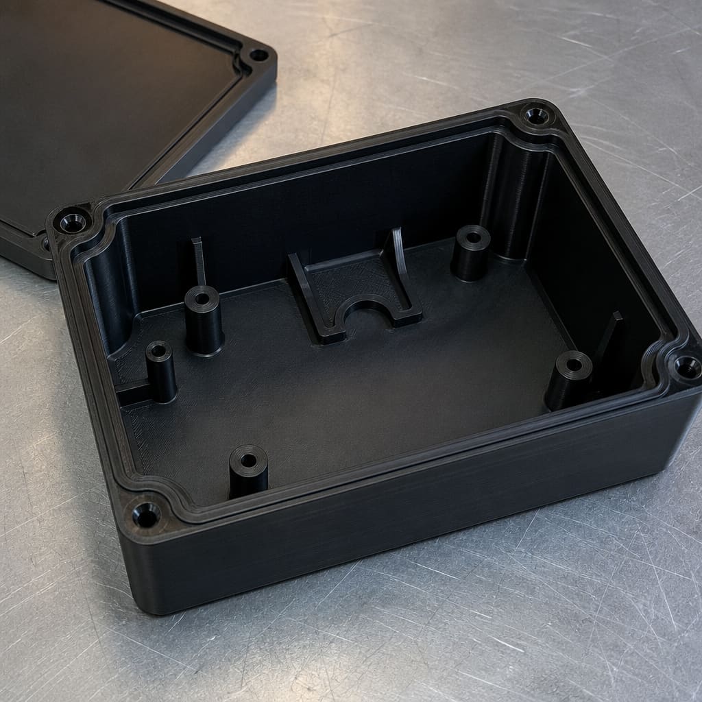 PCTG chemical-resistant enclosure OEM wholesale — industrial housing gasket groove