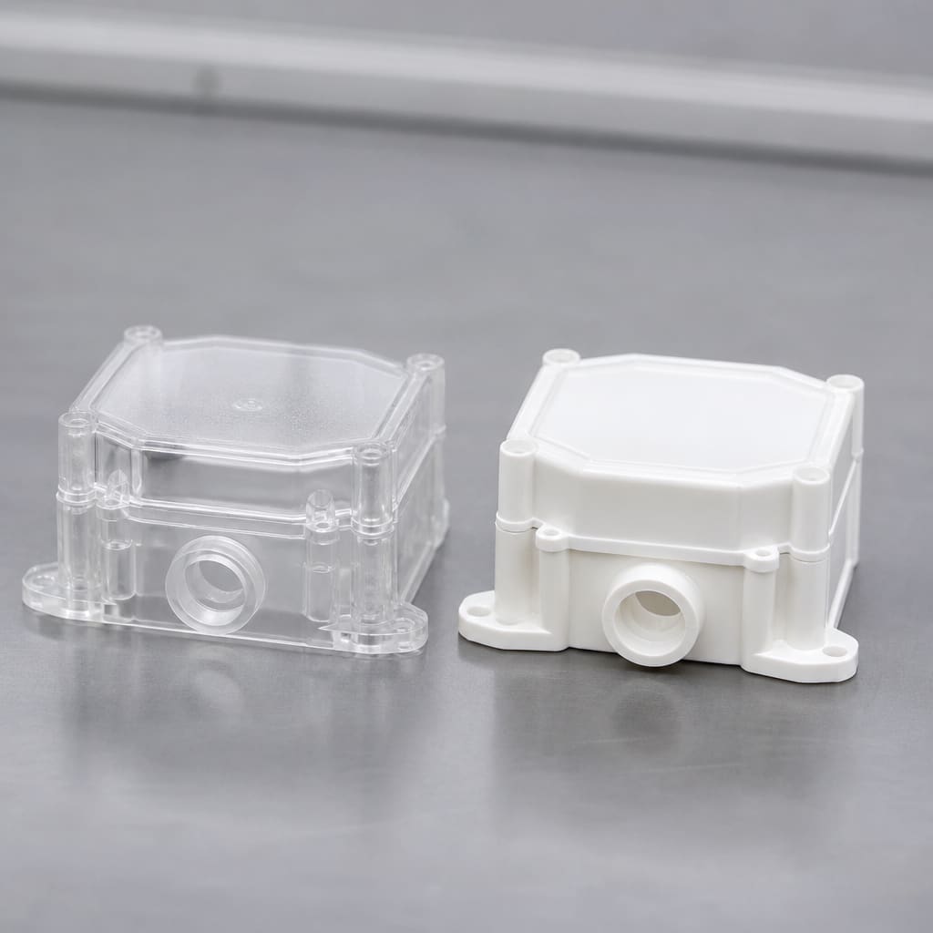 PCTG vs PETG industrial housing OEM wholesale — clear and white chemical-resistant covers