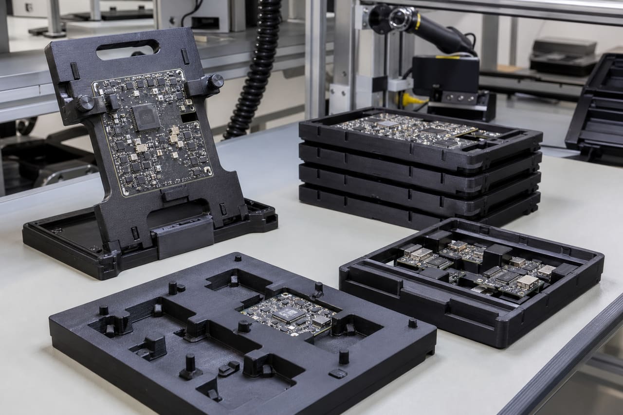 PETG-ESD PCB fixtures and electronics trays