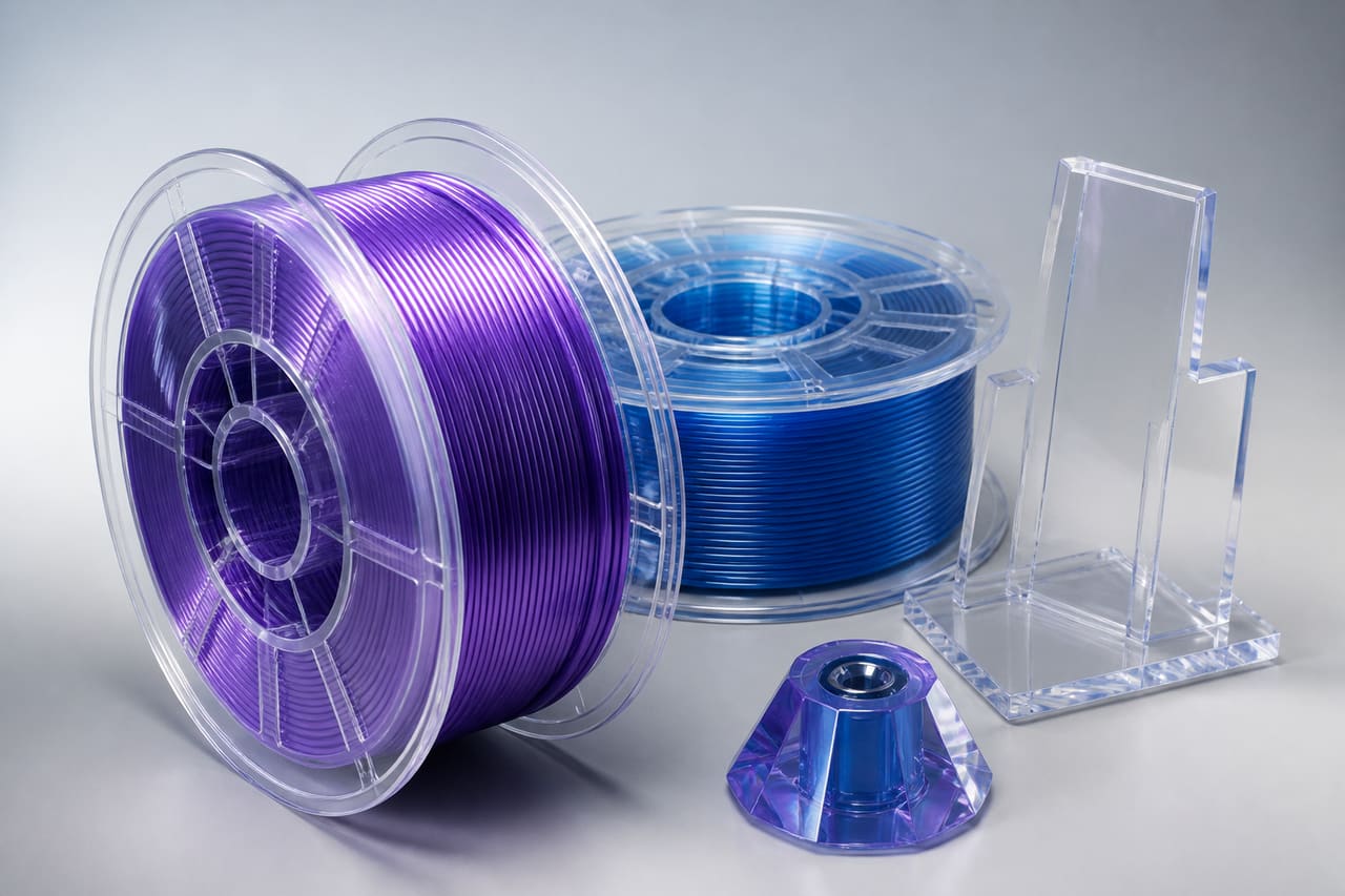 PETG shiny filament OEM wholesale display: Gloss Before Painted PETG