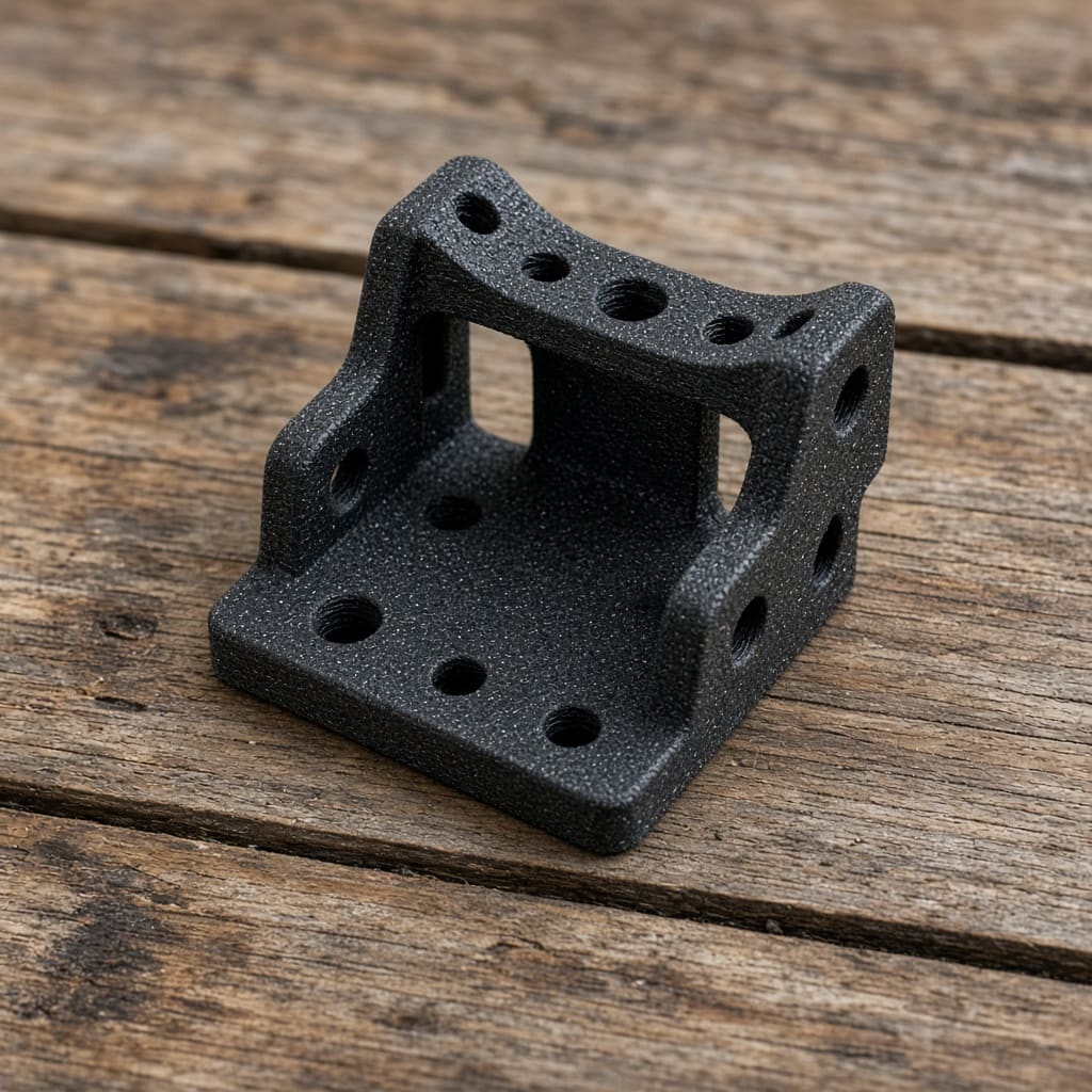 PLA CF camera bracket OEM wholesale — matte black carbon-fiber bracket