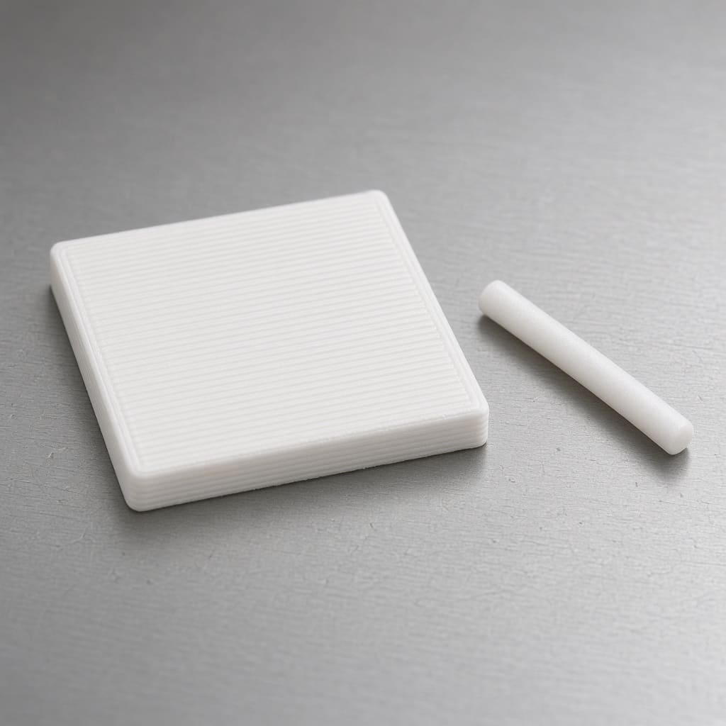 PLA first-layer calibration coupon OEM wholesale — white PLA bed coupon