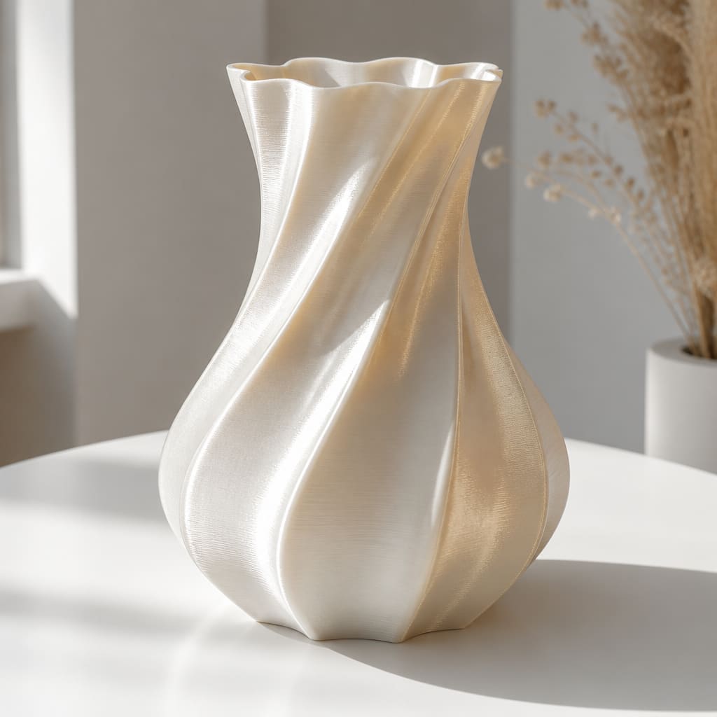 Silk PLA decorative vase print for gift OEM