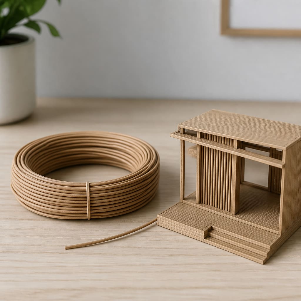 PLA wood architecture mockup filament sample
