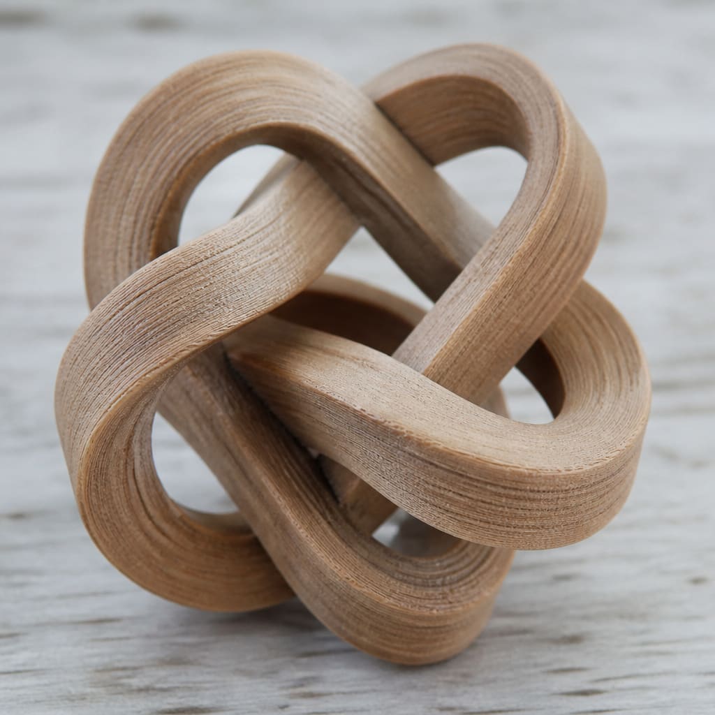 PLA wood woodfill decor 3D print detail OEM