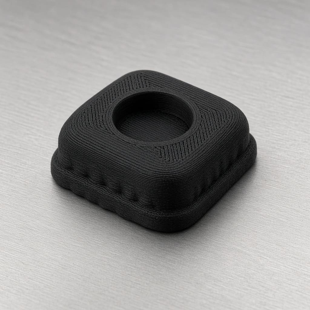 TPU 85A AMS printer foot print OEM wholesale — unlabeled black Shore 85A TPU vibration pad