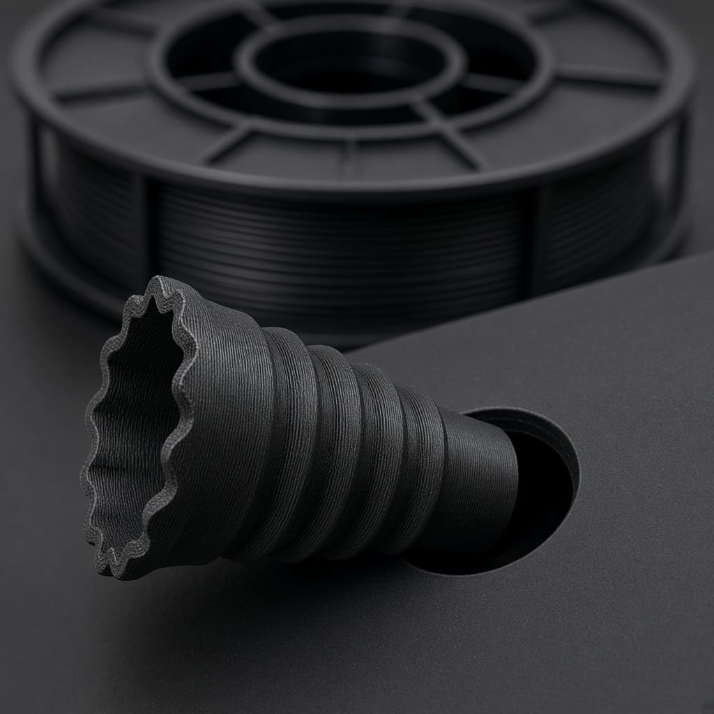 TPU 95A cable grommet OEM wholesale — unlabeled black Shore 95A strain-relief boot