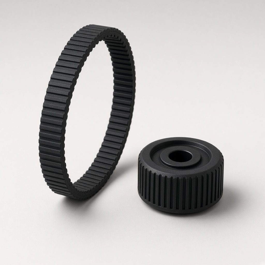 TPU 98A print farm belt OEM wholesale — matte black closed-loop drive belt